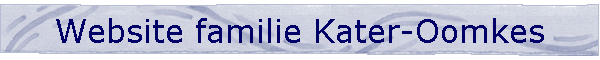 Website familie Kater-Oomkes